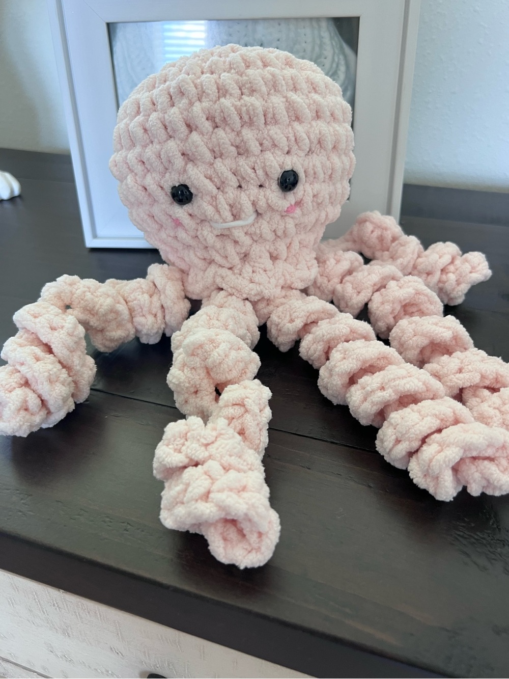 Handmade by Aubrey Light Pink Crochet Jellyfish Plush Toy - Kids Toy
